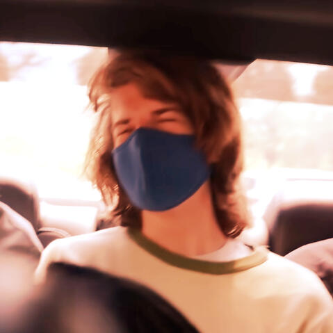 Solar-trio! Ranboo, Aimsey and Guqqie going to see Heathers. Ranboos head is cropped out (on purpose)